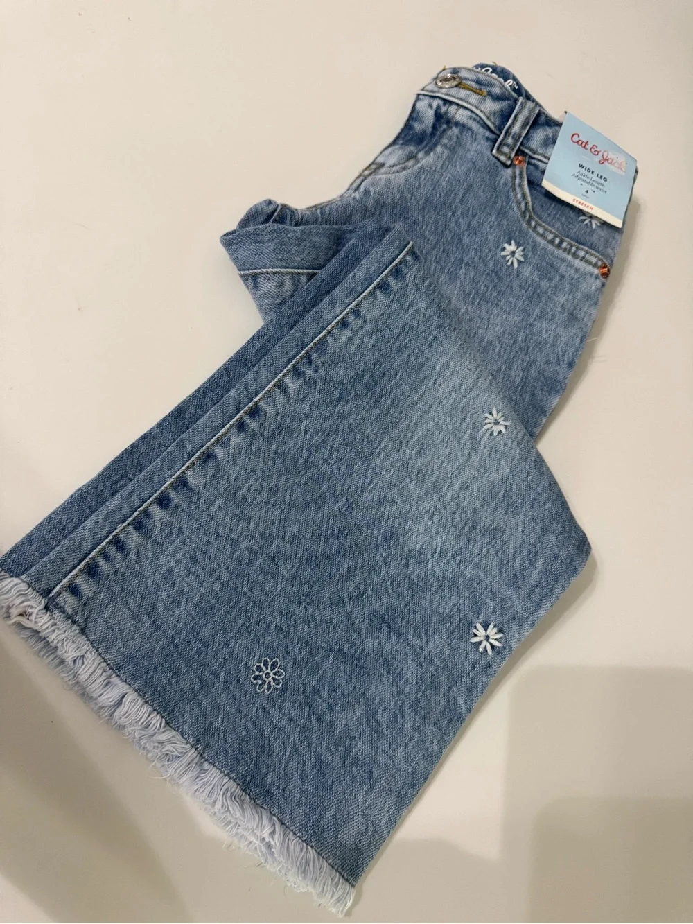 Set of Light Blue Embroidered Denim Skirt - Lila Tee